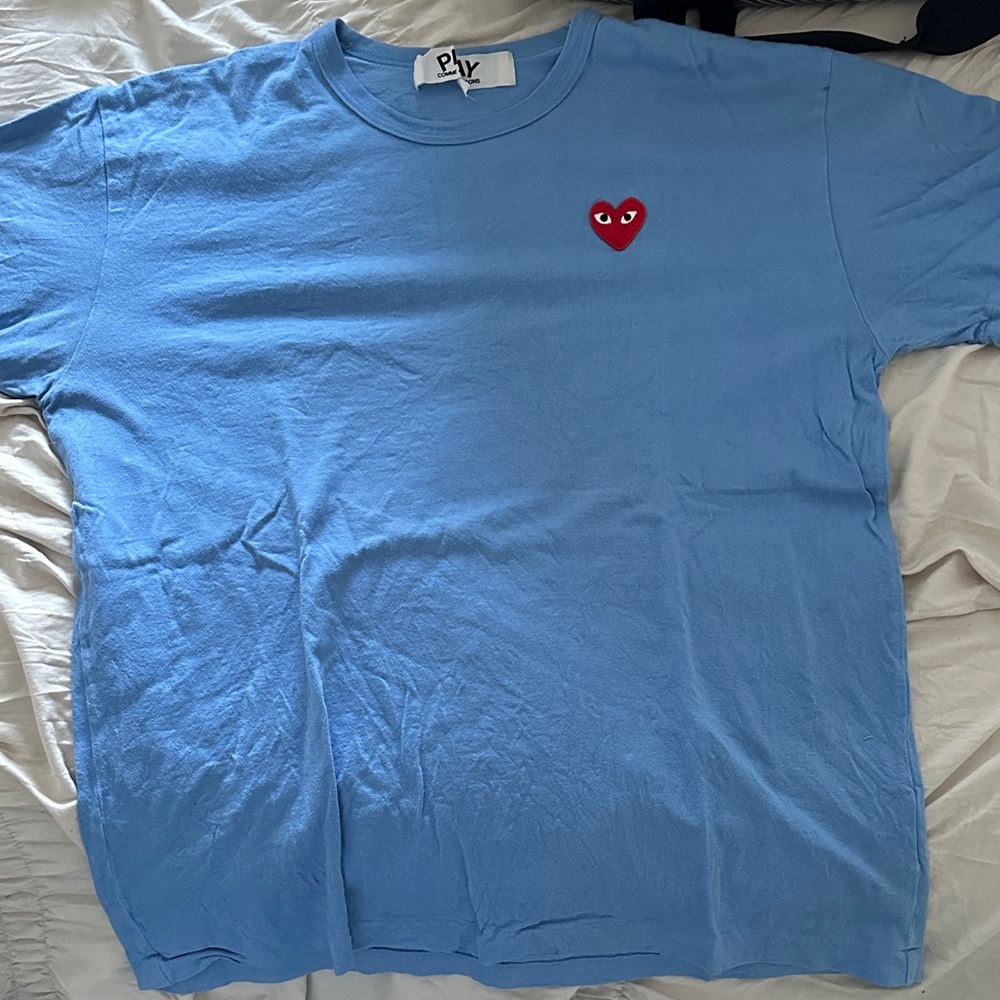 Blue T-Shirt with Red Heart Logo